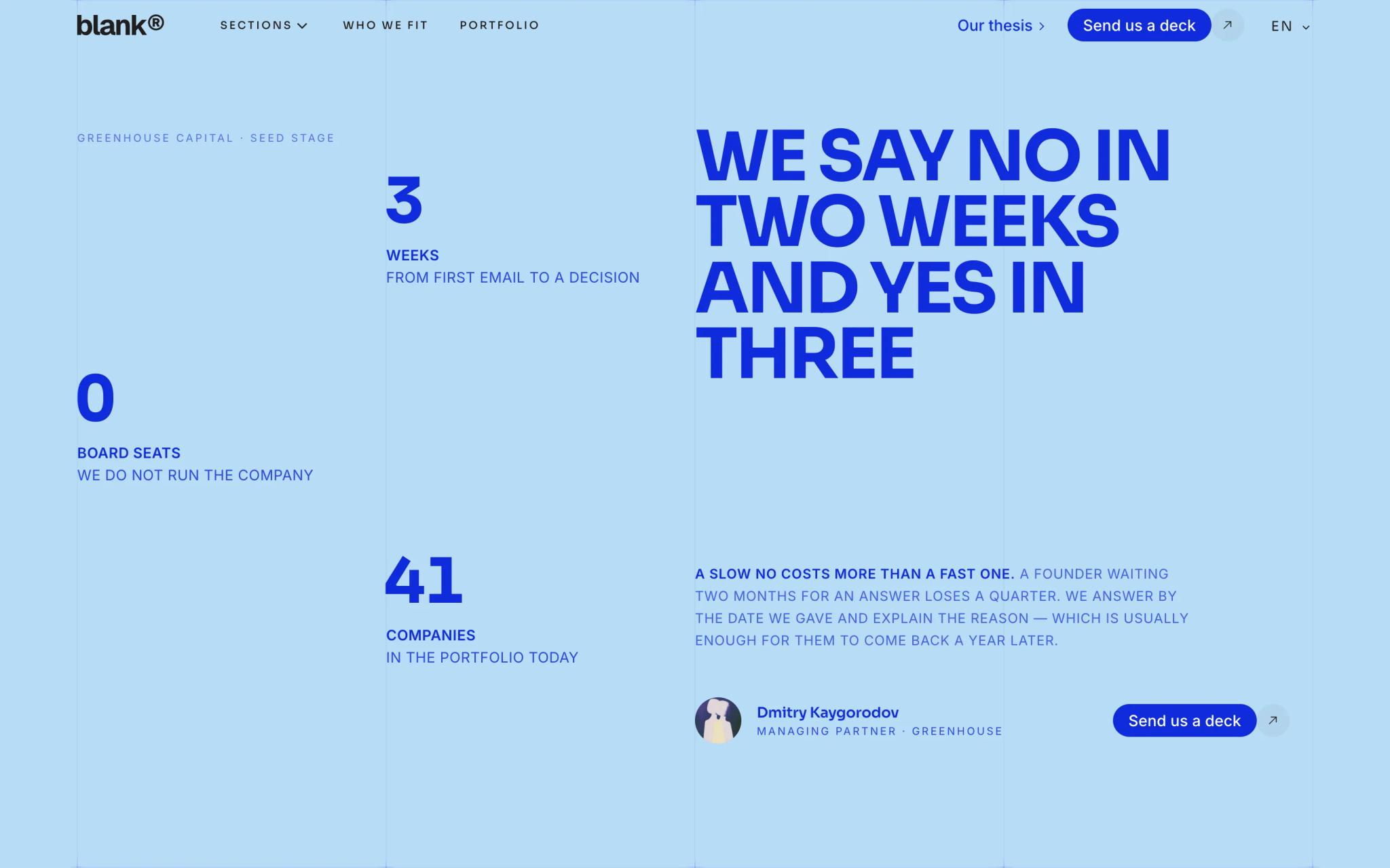 Greenhouse: a site for a venture fund