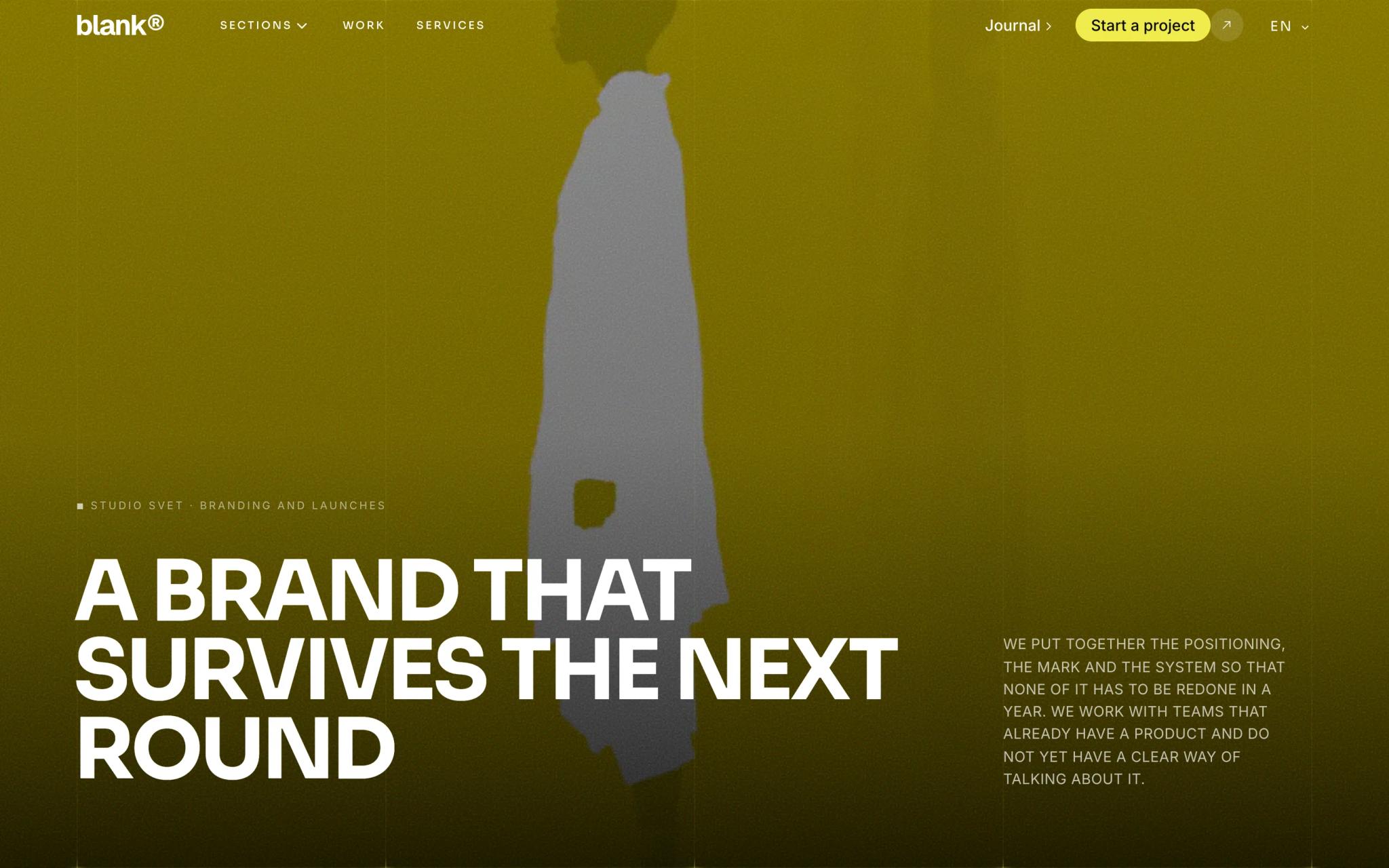 Svet: a site for a branding studio